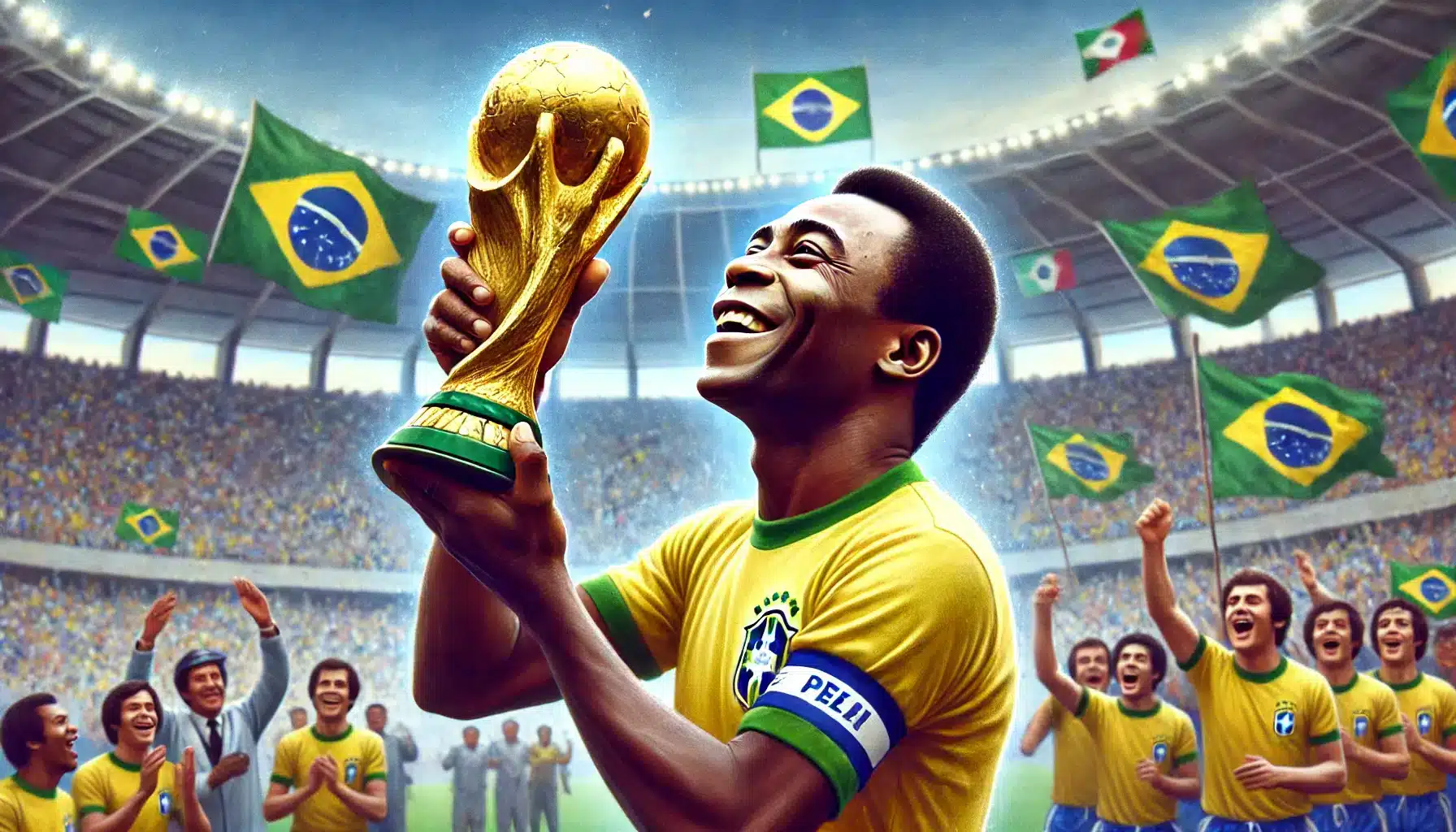 Pelé - Três títulos de Copa do Mundo
