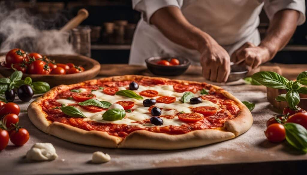 influência napolitana na arte da pizza
