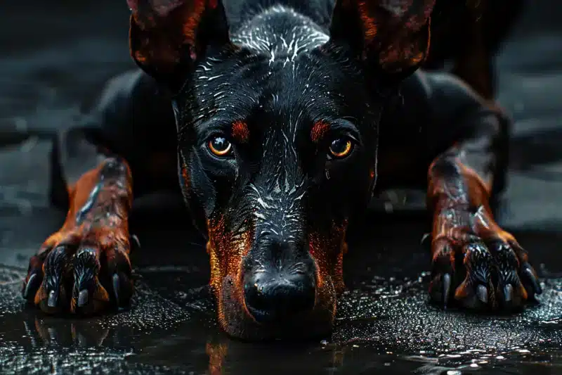 O Dobermann Sufocado