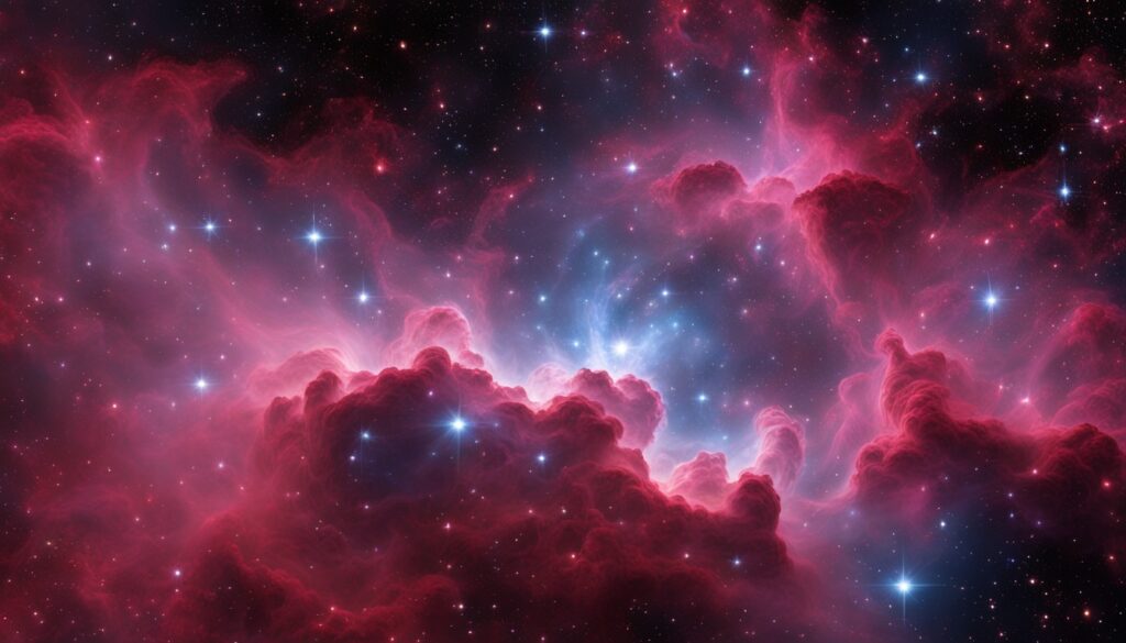 formação de estrelas na Nebulosa da Tarântula