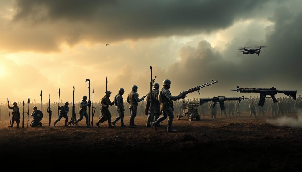 evolução armamento militar