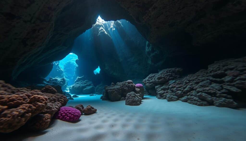 formações geológicas submarinas