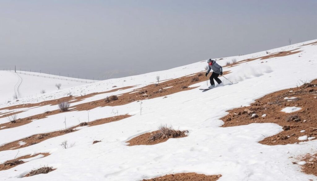 mudanças climáticas e snowboarding