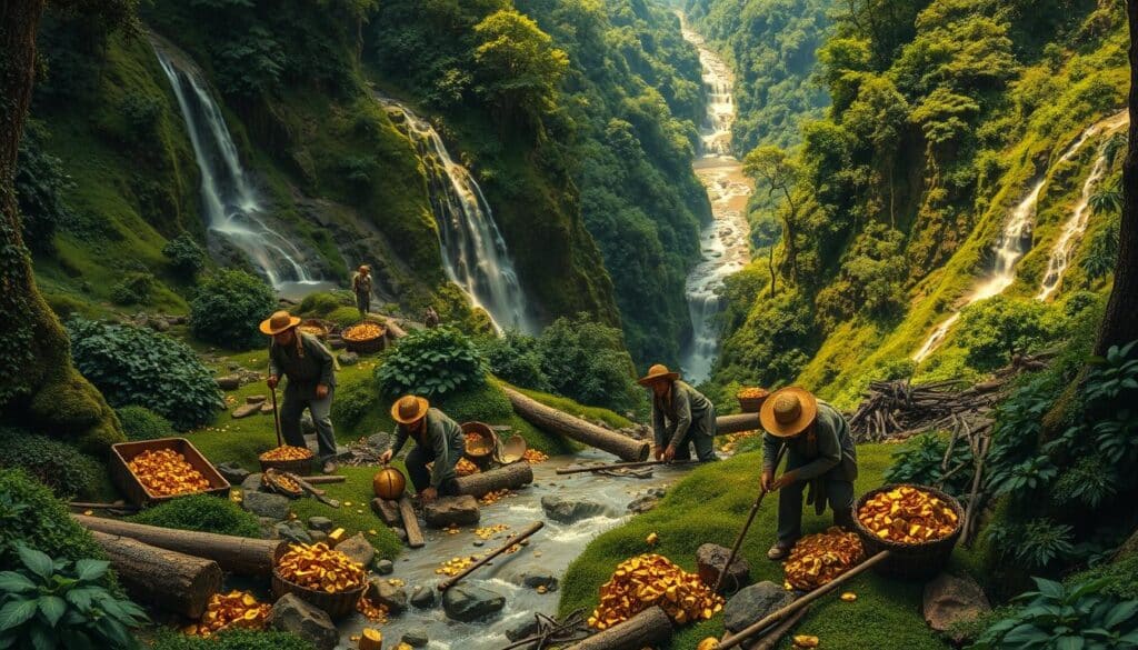 produção de ouro