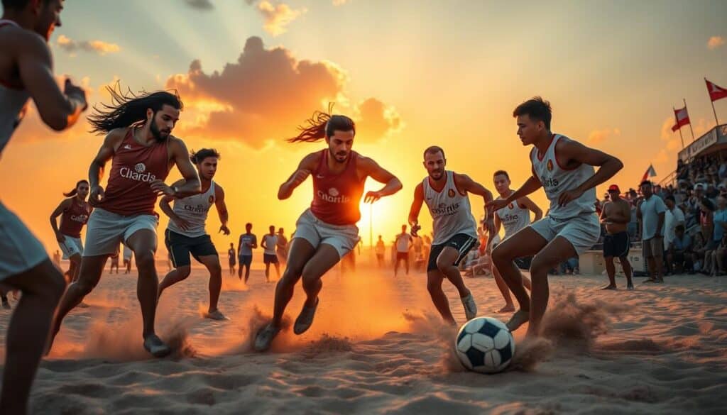 jogadores icônicos do futebol de areia