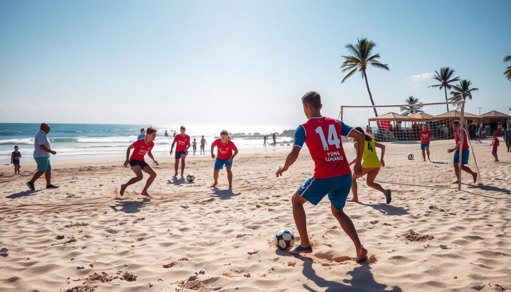 regras do futebol de areia