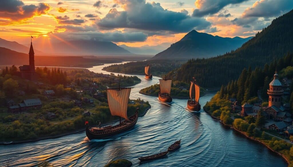 rotas comerciais vikings